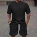 Men's Clothing Hot Sale Waffle Texture Short Sleeved Shorts Suit For Men Summer Thin Quick Drying Breathable Fitness Running Suit_viptrois.com