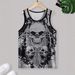 2026 Cross-Border Summer Beach Vacation Skull Print Fitness Workout Casual Style Men's Vest_viptrois.com