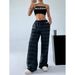 Men's Clothing Print Casual Pants For Commerce In Europe And America, New Spring And Autumn Style, Straight Leg, High Waist, Loose Wide Leg Trousers._viptrois.com