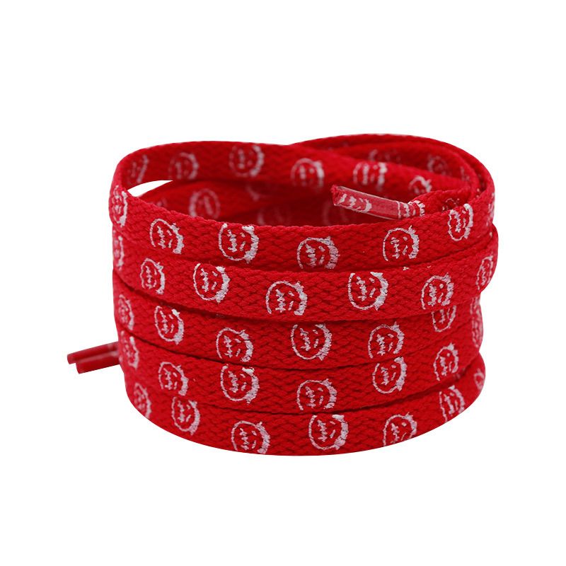 Shoelaces Two Color Polyester Flat 8mm Old Man Printing Pattern Printing Cartoon Children's Shoelaces_viptrois.com