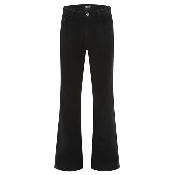 Men's Black Distressed Flared Jeans – Vintage Parisian Style With Retro Wash (Sizes S-3XL)_viptrois.com