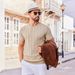 Men's Premium Pique Polo Shirt – Breathable Summer Knit With Vertical Stripe (S-XXL, Wine/Black/Beige/White)_viptrois.com