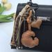 Leather Croissant Keychain Creative And Extremely Complex Bag Accessories Key Pendant_viptrois.com
