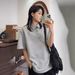 2025 New Men's And Women's Polo Collar Short Loose Knitted Sweater Base Shirt Half Sleeve Casual Outerwear Regular_viptrois.com