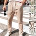 "Italian-Style Men's Relaxed Fit Dress Pants – Polyester Business Casual Trousers, Straight Cut (S-XXXL, 5 Neutral Tones, Year-Round Wear)"_viptrois.com