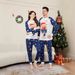 Christmas deer alphabet scarf Christmas family dress printed homewear pajamas_viptrois.com