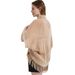 Unisex Cape Winter cuff striped knitted cardigan fringed cape_viptrois.com