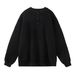 Monochrome Man- Vintage Old Money Half Open Henry Collar Autumn Winter Thickened Warm Textured Knitted Pullover Sweater Jacket_viptrois.com
