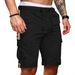 Men's Clothing Workwear Shorts Autumn Splicing Solid Color Leisure Sports Loose Straight Pants_viptrois.com