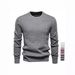 Men's Clothing High Quality Men's Sweater Pullover Embroidery Solid Color Knitted Sweater Men's_viptrois.com