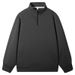 "Men's Half-Zip Sweatshirt - Stand Collar Pullover, Loose Fit Casual Long Sleeve Top In Black, Gray & More"_viptrois.com