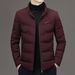 Pure 2025 Winter New Stand Collar White Duck Men's Down Jacket Young And Middle-aged Men, Thickened, Warm, Casual, High-end_viptrois.com