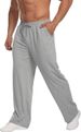 Men's Jogging Lightweight Tracksuit Bottoms, Long Sweatpants, Leisure Sports Trousers With Pockets And Drawstring_viptrois.com