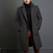 2024 Men's Mid To Long Woolen Coat Slim Fit Suit Collar Windbreaker_viptrois.com