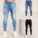 Monochrome Man- Exclusive For Jeans With Holes, European And American Long Men's Slim Fit Pants, Casual Versatile_viptrois.com
