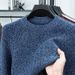 Floral Thickened Old Money Style Lazy Loose Long Sleeve Knitted Men's Autumn Winter Trendy Base Wool Sweater_viptrois.com