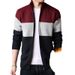 Loom Cross-Border Foreign Trade Dropshipping Autumn Winter Men's Zipper Fleece Lined Thickened Knitted Cardigan Stand Collar_viptrois.com
