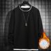 Men's Sweater Spring And Autumn Crew Neck Bottoming Shirt Top Casual Velvet_viptrois.com