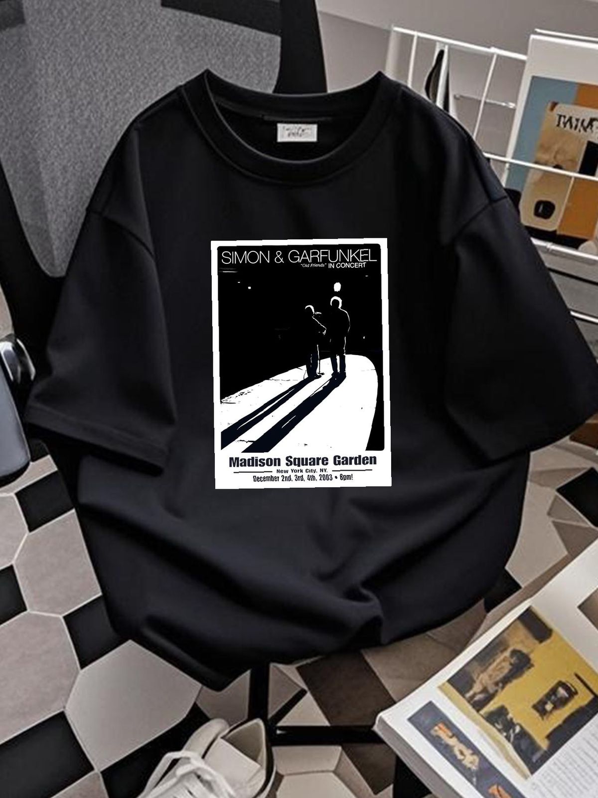 Simon And Garfunkel Old Friends In Concert Mens T Shirt Designer Clothes Unisex Fashion Comfortable Stretched Top For Everyday Wear Soft_viptrois.com