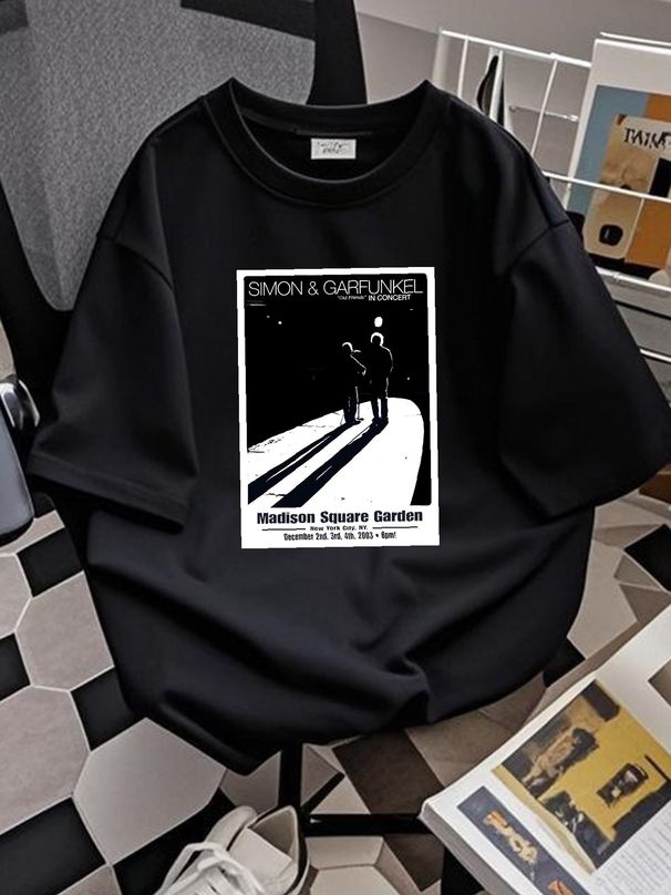 Simon And Garfunkel Old Friends In Concert Mens T Shirt Designer Clothes Unisex Fashion Comfortable Stretched Top For Everyday Wear Soft_viptrois.com