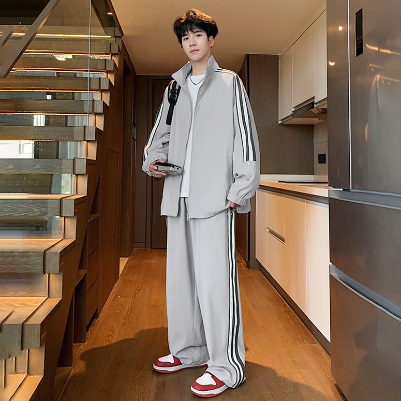 Inspired Lounge Set – Bamboo Fiber Unisex Joggers & Zip-Up Jacket (3 Cosmic Colors, S-3XL, Oversized Streetwear Fit)_viptrois.com