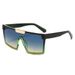 Men's Sunglasses Trendy New One Piece Gradient Brown Sunglasses For Women, Retro And High End, Small Face And UV Protection_viptrois.com