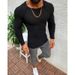 Loom 2023 Silk Pattern 2024 Autumn Winter New European And American Style Round Neck Solid Color Men's Knitted Sweater_viptrois.com