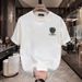 Men's Clothing Summer Heavyweight Cotton Short Sleeved T Shirt Trendy Brand Ins Loose Casual Round Neck Printed T Shirt Trendy Half Sleeve_viptrois.com