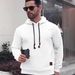 Men's Waffle Jacquard Hoodie - Breathable Long Sleeve Pullover With Drop Shoulder, Casual Streetwear Sweatshirt For Gym & Daily Wear_viptrois.com