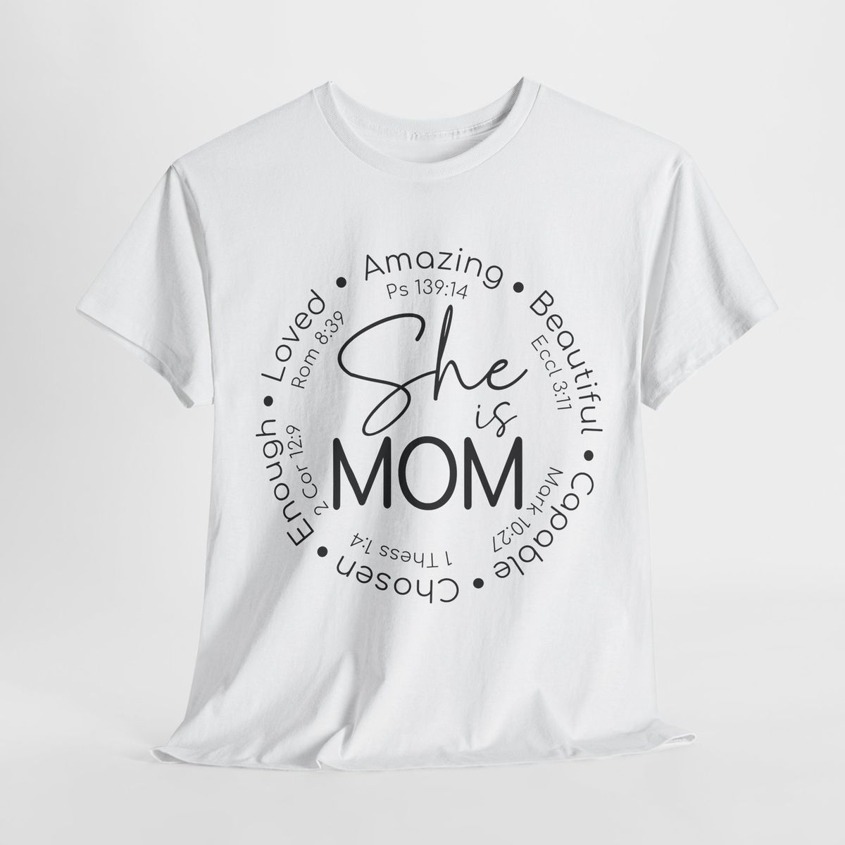 She Is Mom Circle Layout T-Shirt Mens Womens Tees Top | Trendy Mother Tee | Cute Gift Idea For Moms_viptrois.com