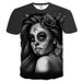 2025 New Trendy Men's 3D Digital Skull Printed Loose Short Sleeved T-shirt_viptrois.com