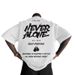 Dark Harajuku Style Loose-fitting Gothic Cotton T-shirt For Men And Women Students, With Print "NEVER GIVE UP" On The_viptrois.com