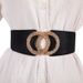 Special Sale High Waist Women Elastic Fashion Stretch Wide Waistband New Casual Skirt Decorative Belt_viptrois.com