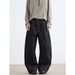Curved Long Breasted Design Jeans Men's Autumn Popular High Street Loose Wide Leg Mopping Trousers Trend_viptrois.com