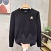 Men's Stylish Round Neck Sweater - Winter Knit Pullover With Embroidery, Warm & Comfortable, M-3xl (White/Black/Green)_viptrois.com