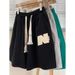 Men's Clothing Waffle Casual Shorts Men's Straight Loose Versatile Wide Leg Sports Five Point Shorts_viptrois.com