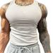 Men's Clothing Men's Solid Color Quick Drying Ribbed Sleeveless Vest Breathable Training Top Sweat Wicking Sports Vest For Summer_viptrois.com
