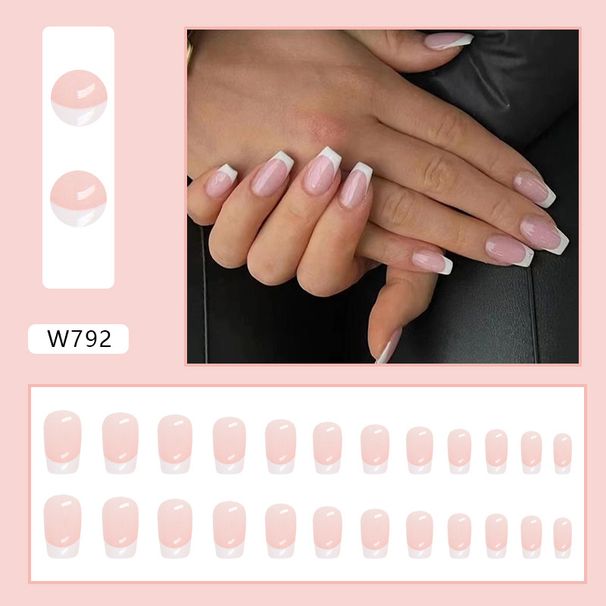 Pure Want Simple White French Short Ballet Nail Art Temperament Classic Not Out Of Date White Moonlight Europe And The United States Wear Nail Nail_viptrois.com
