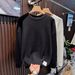 Oversized Knit Sweater – Men’S Button-Detail Long Sleeve Pullover, Black & White (M-3xl) Oversized & Comfortable_viptrois.com