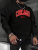 Men's Loose Casual Fashionable Retro CHICAGO USA Pattern Printed Round Neck Long Sleeved Sweatshirt Suitable For Autumn And Winter Wear_viptrois.com