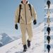 Men's Fleece Hooded Zip-up Jacket & Jogger Pants Set - Winter Warm Pullover Tracksuit For Casual & Sports (Black, Dark Grey, Khaki, Army Green)_viptrois.com