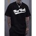 hombre Nuevo Estilo Verano Camisetas De Manga Corta Con Estampado Inglés Simple Adecuadas Para Uso Diario Informal_viptrois.com