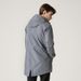 Men's Slim-Fit Trench Coat – Lightweight Polyester Jacket With Hood For Business Casual_viptrois.com