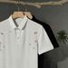 Men's Clothing Luxury Embroidered Collared Shirt Men's Slim Fit Short Sleeve Trendy Versatile T-Shirt Chinese Style Summer Top_viptrois.com