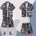 Men's Clothing Print Shirt Beach Big Pants Sunscreen Thin Suit Ice Silk Short Sleeved Shirt_viptrois.com