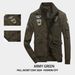 Men's Clothing Men's Vintage Work Jacket With Stand Collar & Embroidery - Lightweight & Heavyweight Options In Black, Khaki, Army Green_viptrois.com
