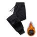 Men's Plus Size Jogger Pants - Winter Fleece-Lined Sweatpants With Drawstring & Tapered Cuff (Grey, Black, Blue) - Sizes M To 8XL_viptrois.com