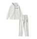 Men's High-Quality 400GSM Heavyweight Hoodie Set, Hero Letter Print American Style Unisex Double Zip Pullover, Trendy Couple Hooded Outfit_viptrois.com