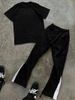 Hip-hop Punk Dark Style Men's Clothing Casual Fashion Suit Short Sleeved Shorts Two Piece Suit_viptrois.com