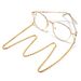 Polygonal Hollow Fashion Mask Glasses Metal Chain_viptrois.com